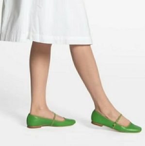 Frances Valentine green Jude Mary Jane flats
